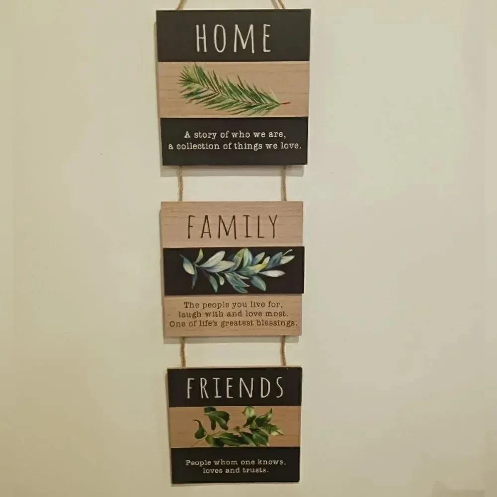 3 for $26 - Home Family Friends Decor Hanging Wall Door Sign